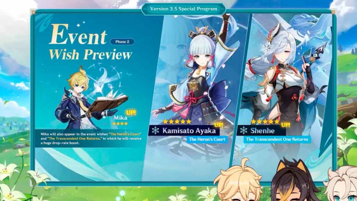 1676893266 972 Date de sortie de Genshin Impact 35 bannieres evenements et Genshin Impact 3.5 Révélation de la bannière 2
