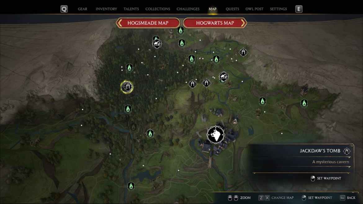 1677191965 101 Tous les emplacements de Cairn Dungeon dans lheritage de Poudlard Hogwarts Legacy Jackdaw Tomb Cairn Dungeon