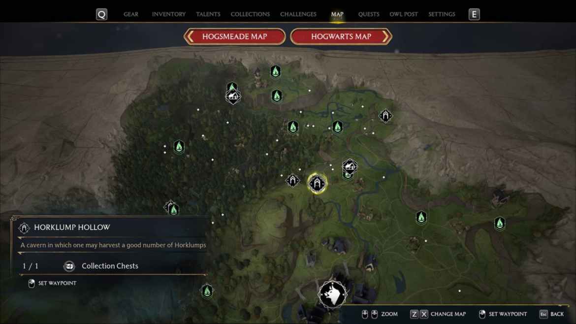 1677191965 720 Tous les emplacements de Cairn Dungeon dans lheritage de Poudlard Horklump Hollow Dungeon Héritage de Poudlard