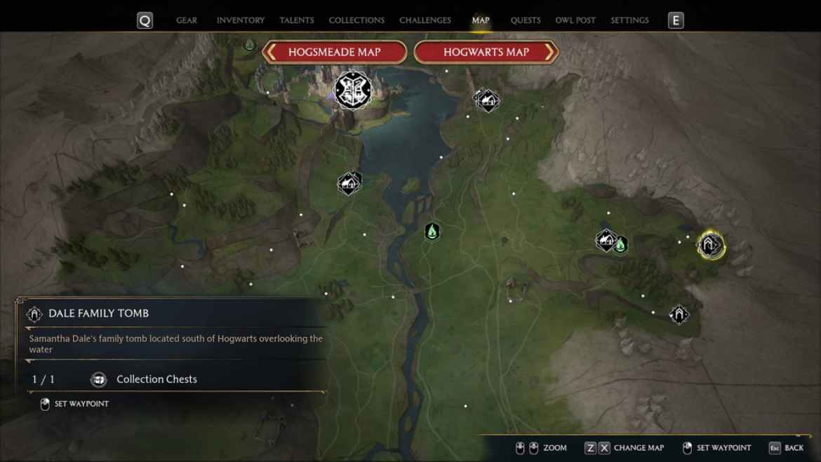 1677191966 250 Tous les emplacements de Cairn Dungeon dans lheritage de Poudlard Hogwarts Legacy Dale Family Tomb Cairn Dungeon