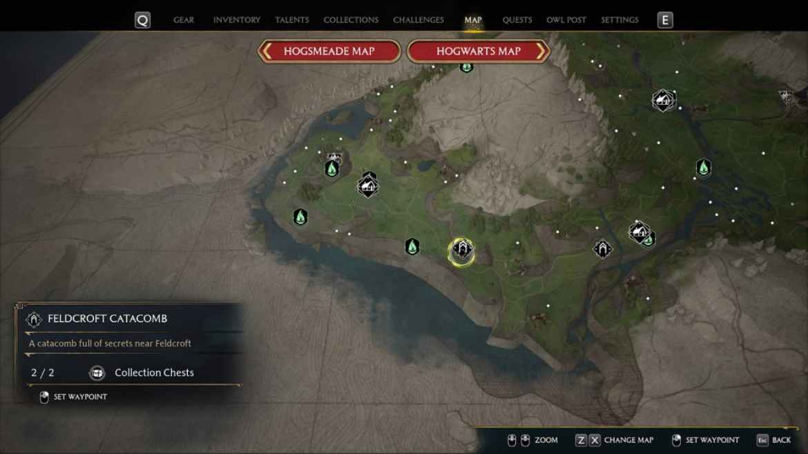 1677191966 361 Tous les emplacements de Cairn Dungeon dans lheritage de Poudlard Hogwarts Legacy Feldcroft Catacomb Cairn Dungeon