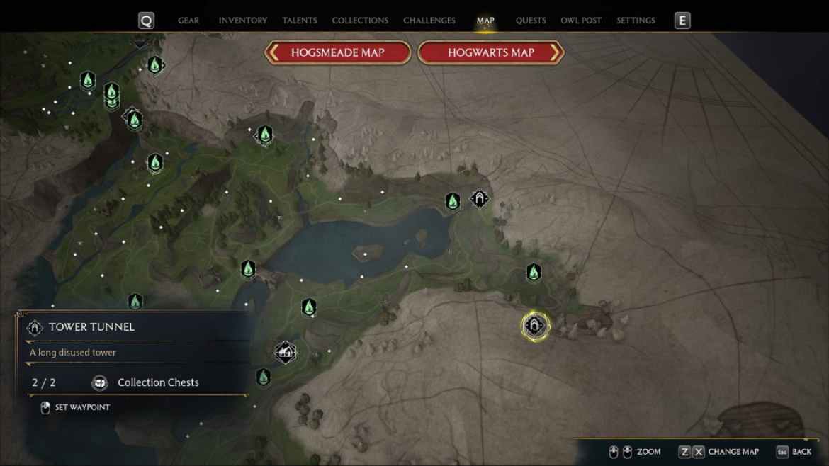 1677191966 954 Tous les emplacements de Cairn Dungeon dans lheritage de Poudlard Tower Tunnel Dungeon Héritage de Poudlard