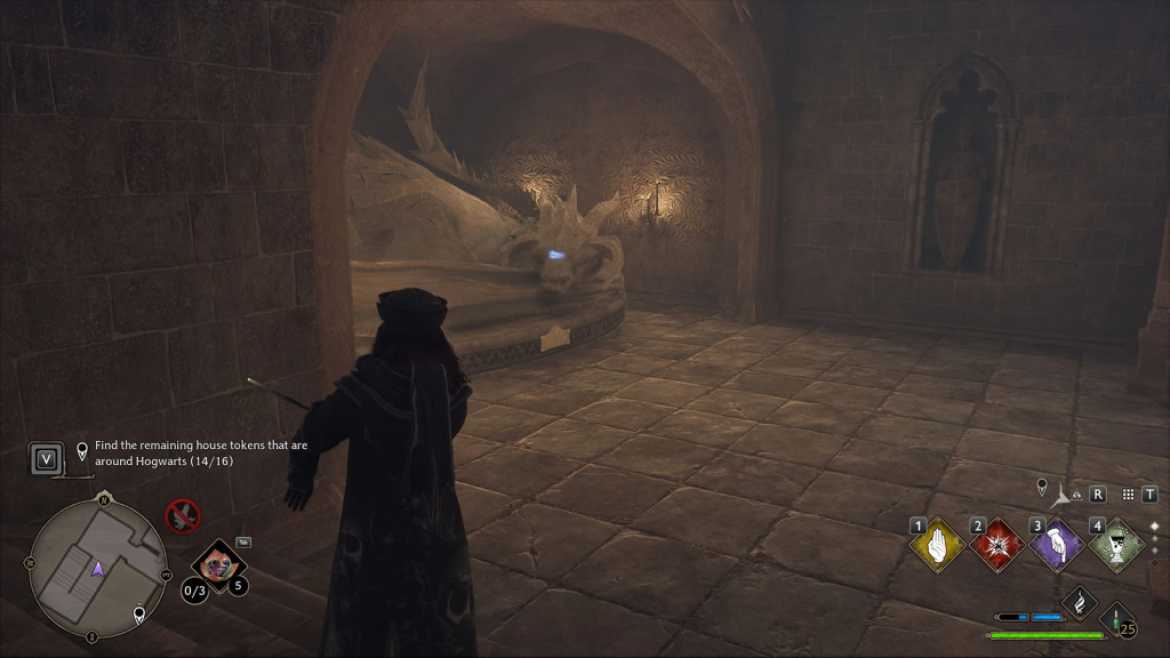 1677193912 59 Tous les emplacements cles de Daedalian dans lheritage de Poudlard Clé de la statue du dragon du clocher de l'héritage de Poudlard