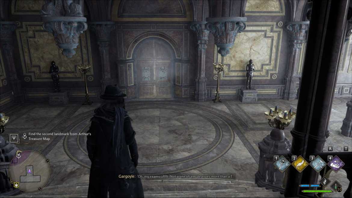 1677577970 353 Cache de lheritage de Poudlard dans le guide de quete Porte de la cour à la statue du dragon Hogwarts Legacy