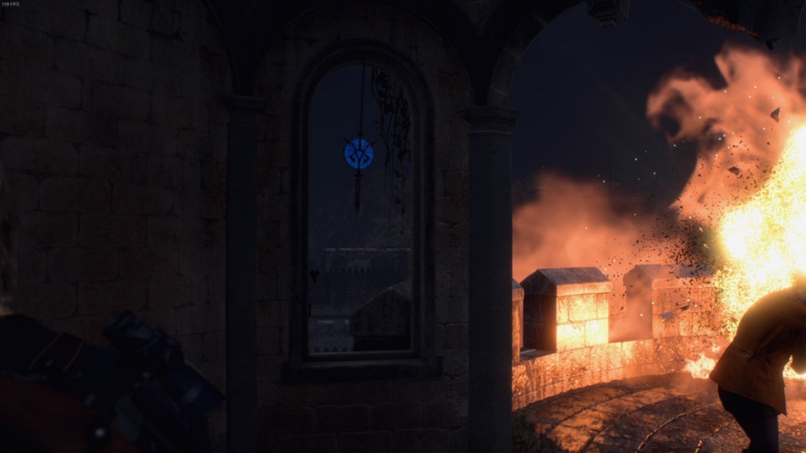 1679796154 877 Tous les emplacements des medaillons bleus de Castle Gate dans Resident Evil 4 Castle Gate Médaillon bleu 2