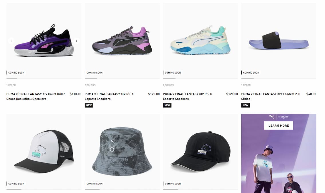 FFXIV et PUMA collaborent pour une ligne elegante de chaussures FFXIV et PUMA collaborent pour une ligne elegante de chaussures