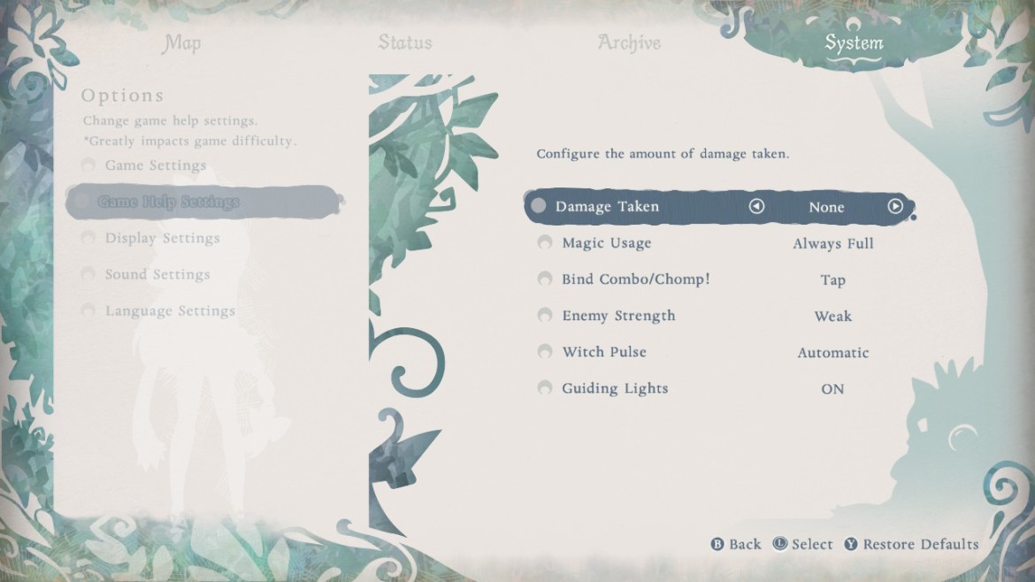 Guide des parametres de difficulte de Bayonetta Origins Cereza et Guide des parametres de difficulte de Bayonetta Origins Cereza et