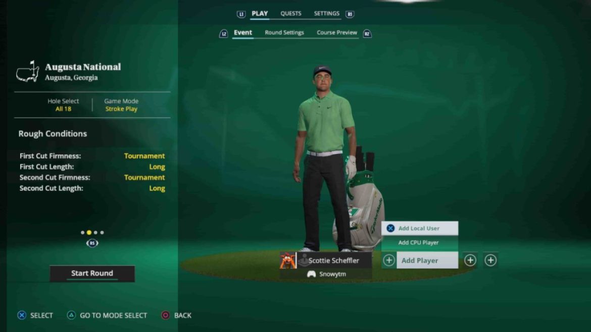 1682468651 795 EA Sports PGA Tour Comment jouer en multijoueur avec Tournée EA Sports PGA | Sélectionnez Golfeur | Jeu rapide
