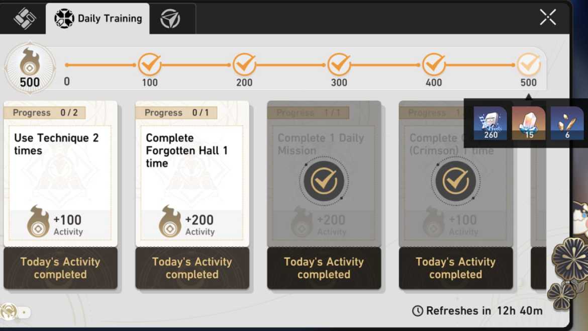 1683148079 410 Comment monter de niveau rapidement dans Honkai Star Rail Niveau d'entraînement quotidien EXP Honkai Star Rail