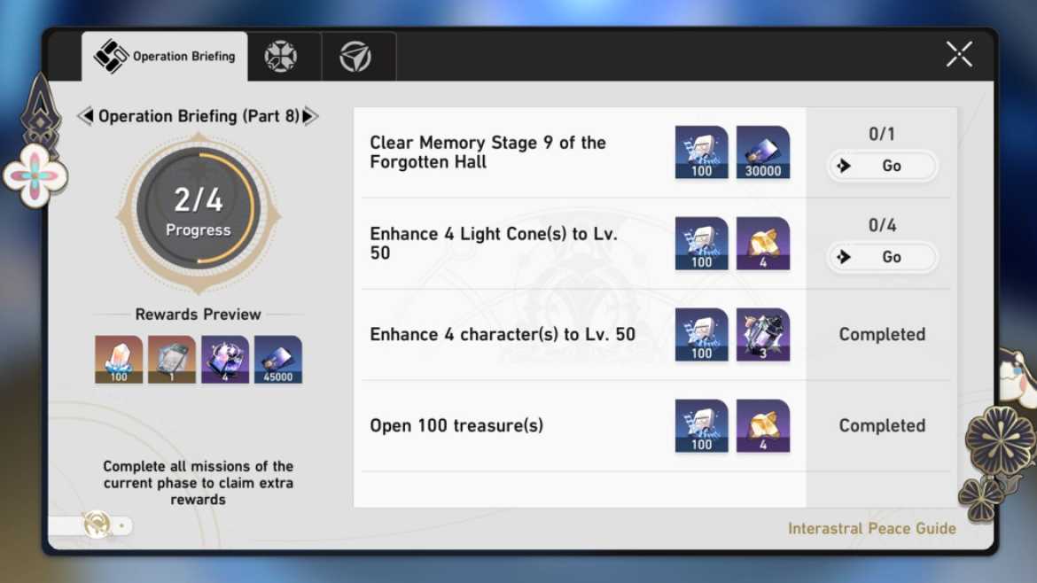 1683148079 810 Comment monter de niveau rapidement dans Honkai Star Rail Récompenses du briefing sur l'opération Honkai Star Rail
