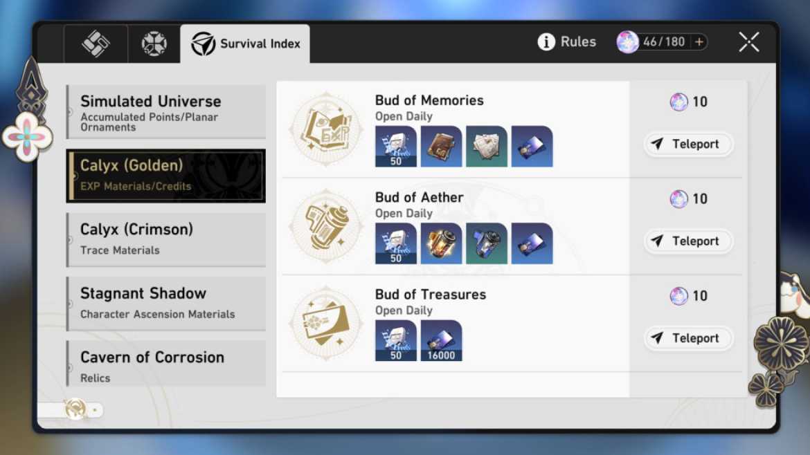 1683148080 275 Comment monter de niveau rapidement dans Honkai Star Rail Honkai Star Rail Survival Index Trailblaze Niveau EXP