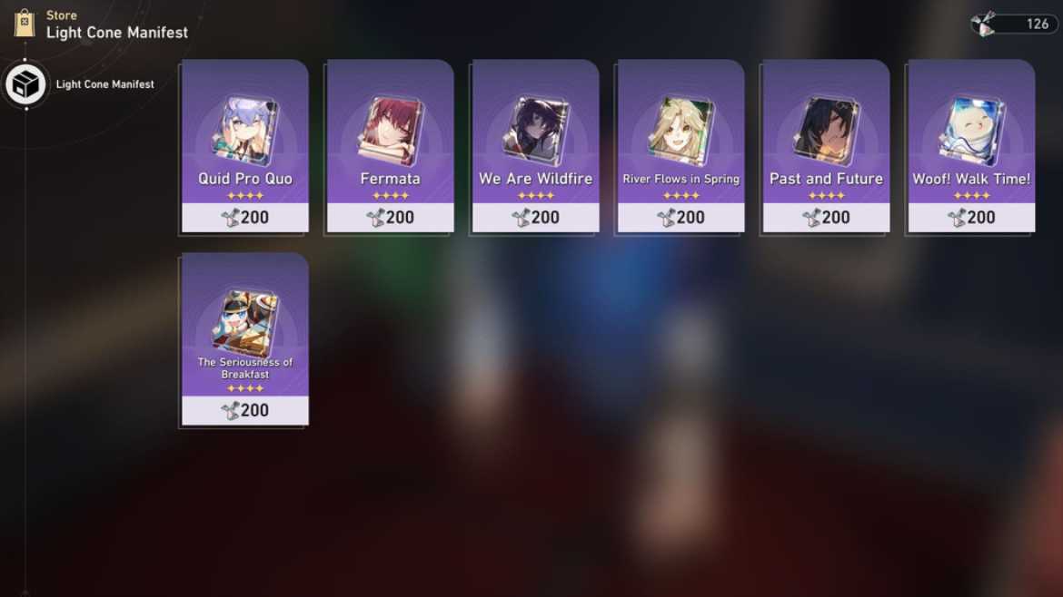 1683565612 599 Comment obtenir et utiliser Lucent Afterglow a Honkai Star Honkai Star Rail Light Cone Store pour Lucent Afterglow