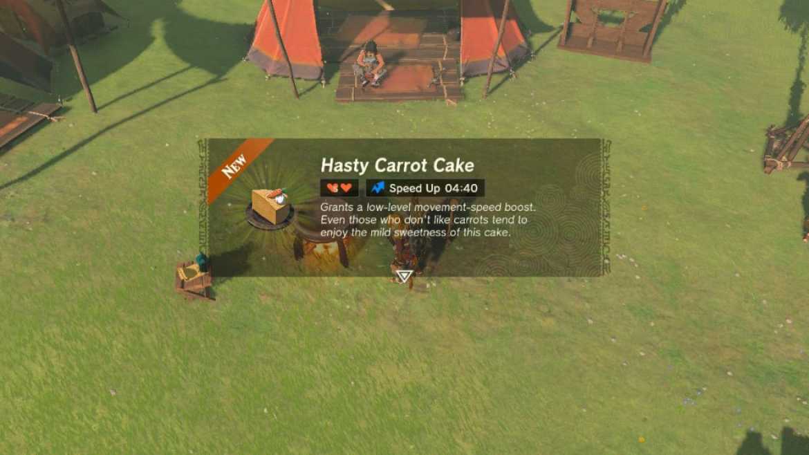 Comment faire un gateau aux carottes dans Tears of the Plat à gâteau aux carottes dans Tears of the Kingdom