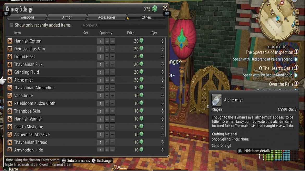 Comment obtenir Alche mist dans FFXIV Comment obtenir Alche mist dans FFXIV