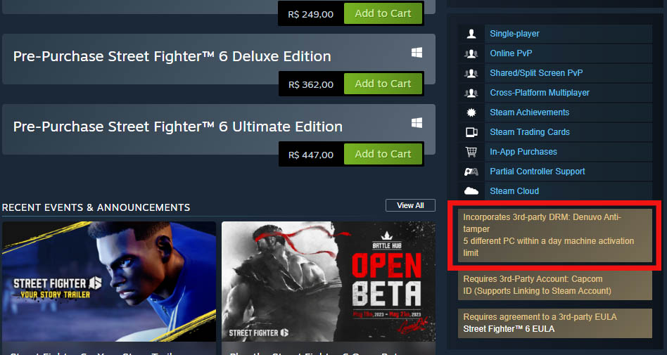 Est ce que Street Fighter 6 a Denuvo – Repondu Est ce que Street Fighter 6 a Denuvo – Repondu