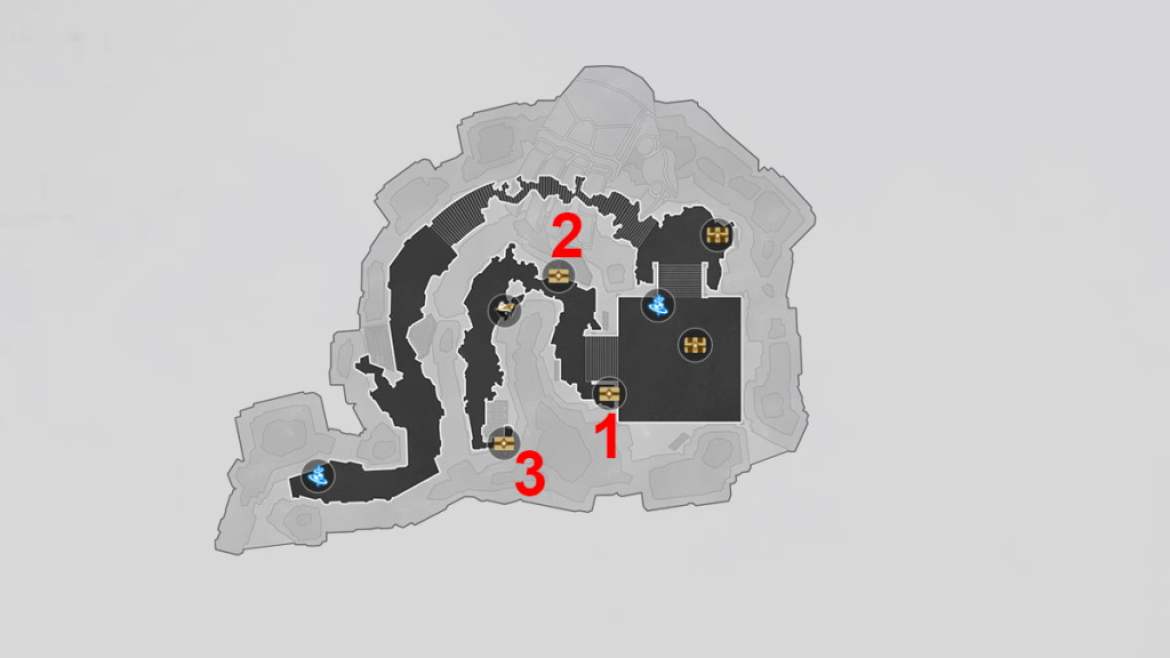 Tous les emplacements des coffres au tresor dEverwinter Hill a Carte au trésor de Honkai Star Rail Everwinter Hill
