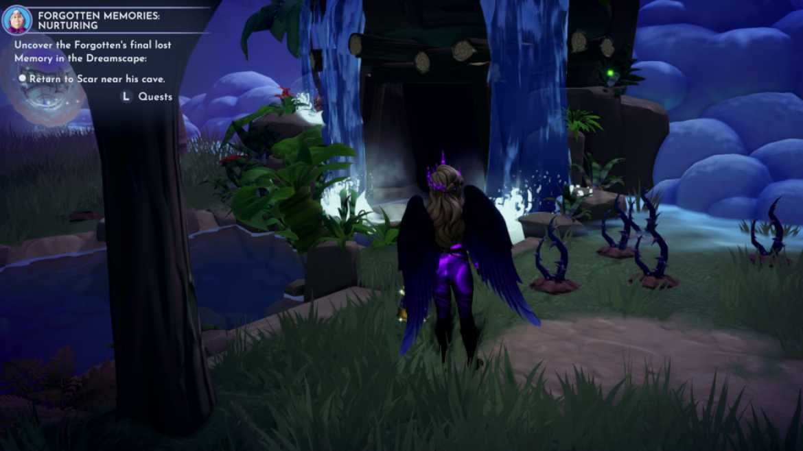 1686249074 50 Comment faire pousser des epines nocturnes dans Disney Dreamlight Valley Entrée de la mine Night Thorns et cascade DDLV