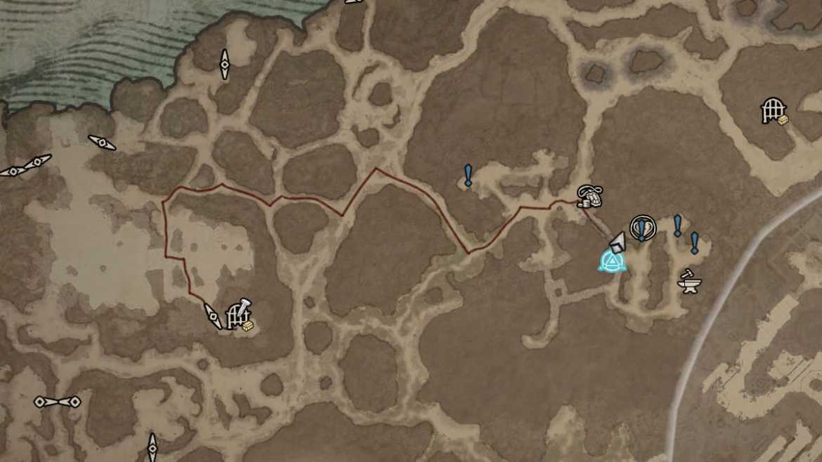 1686660045 772 Comment obtenir laspect Iron Blood dans Diablo 4 Diablo 4 Iron Wolves to Forgotten Ruins Emplacement de la carte