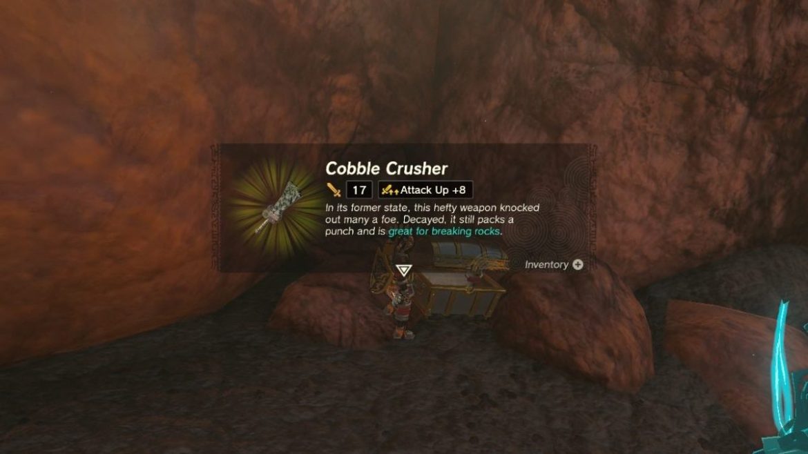 1687278436 480 Comment obtenir le broyeur de galets dans Zelda Tears larmes-du-royaume-concasseur-de-pavés-trouvé-dans-un-coffre-au-trésor