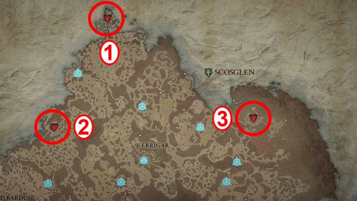 1687666753 509 Liste de tous les emplacements des forteresses dans Diablo 4 Diablo 4 Forteresses de Scosglen