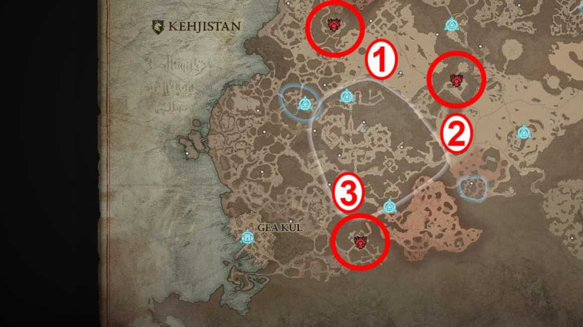 1687666753 662 Liste de tous les emplacements des forteresses dans Diablo 4 Diablo 4 Bastions du Kehjistan