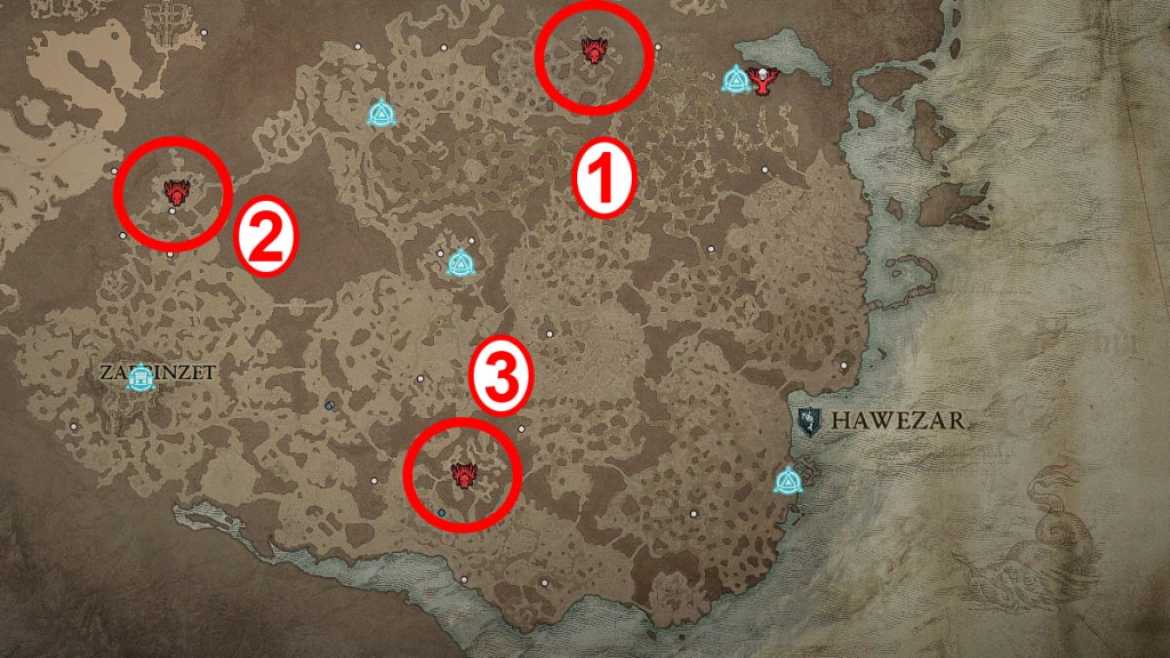 1687666753 872 Liste de tous les emplacements des forteresses dans Diablo 4 Diablo 4 Forteresses Hawezar