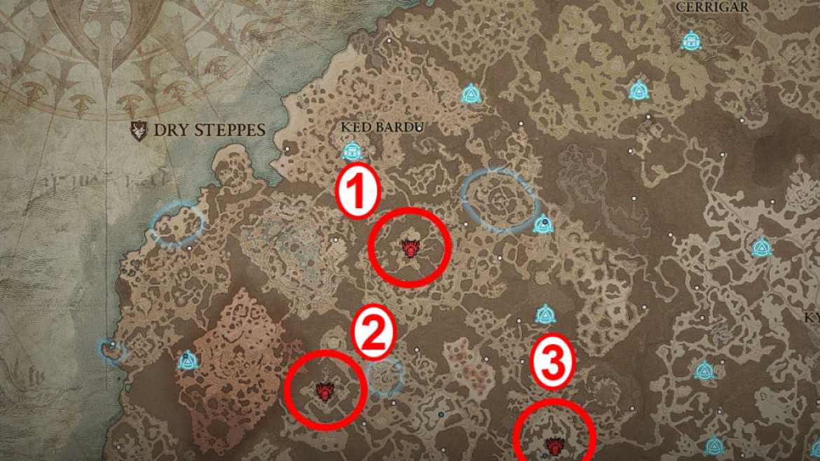 1687666753 948 Liste de tous les emplacements des forteresses dans Diablo 4 Diablo 4 Forteresses des steppes sèches