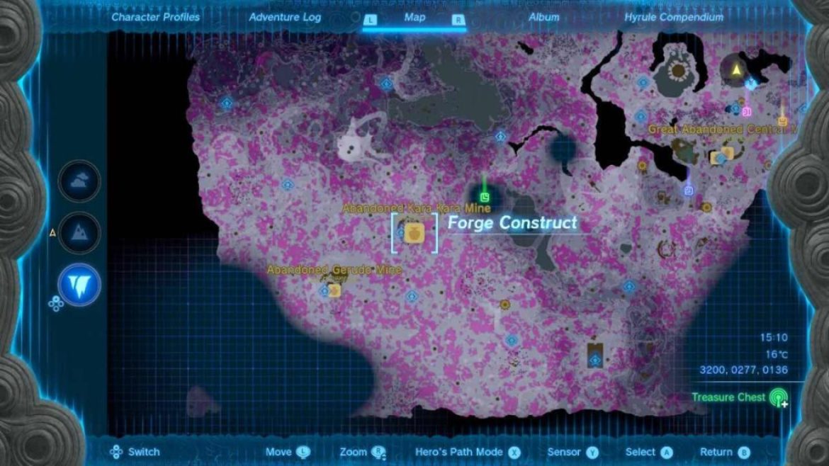 1688080403 713 Tous les emplacements de construction de forge dans Tears of gerudo-region-forge-constructs-totk