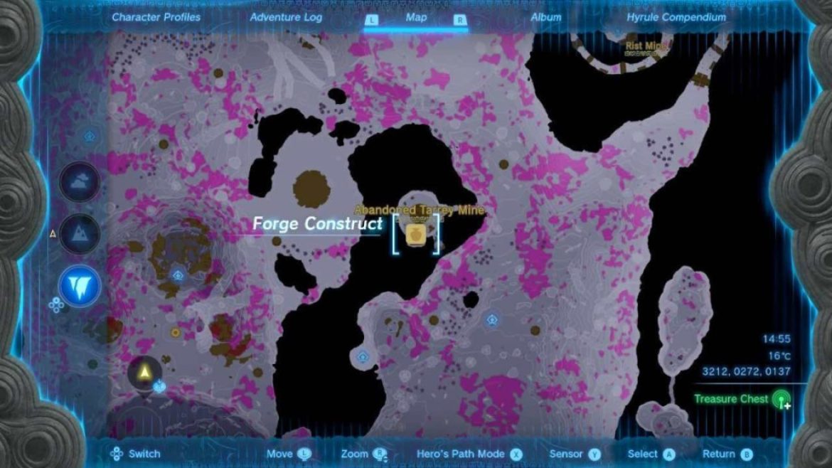 1688080404 566 Tous les emplacements de construction de forge dans Tears of abandonné-tarrey-mine-forge-construction-emplacement-totk