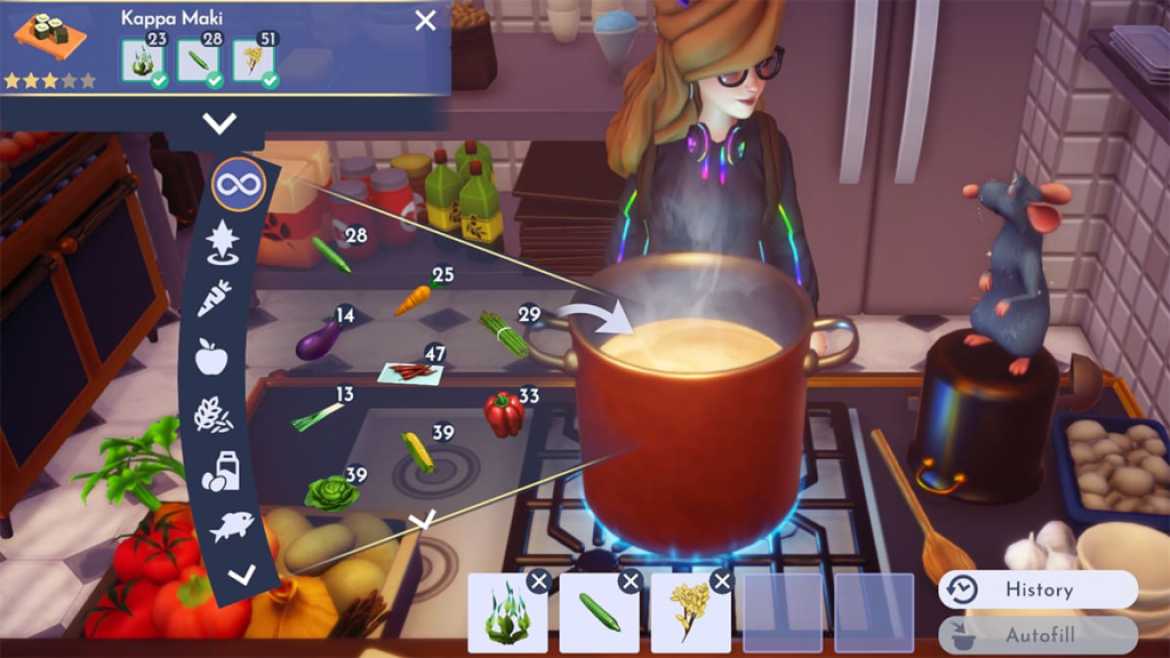 Comment faire du Kappa Maki a Disney Dreamlight Valley Maki kappa de la vallée de la lumière des rêves