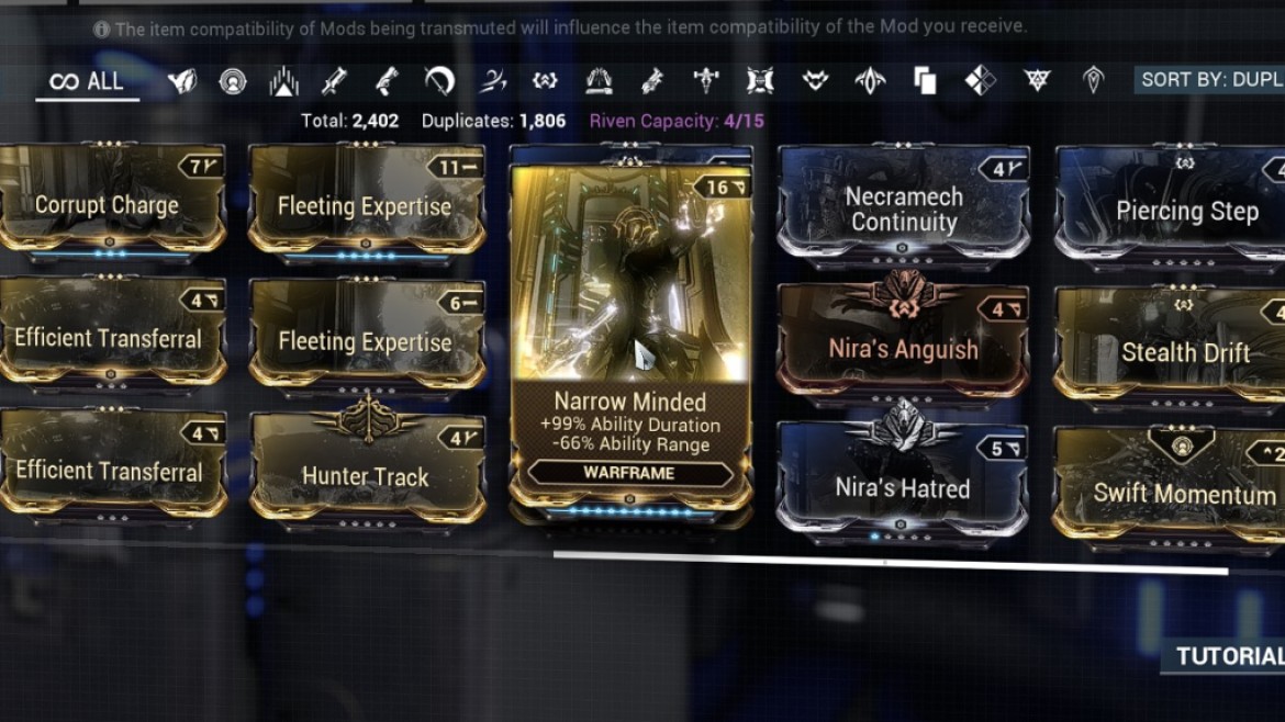 Comment obtenir le mod Narrow Minded dans Warframe Warframe étroit d'esprit