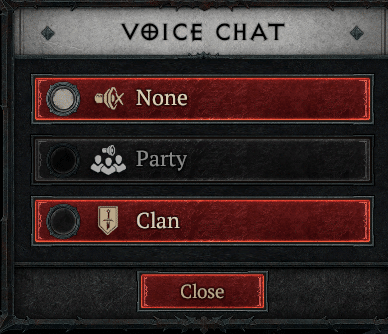 Comment utiliser le chat vocal dans Diablo 4 Menu de discussion vocale de Diablo 4