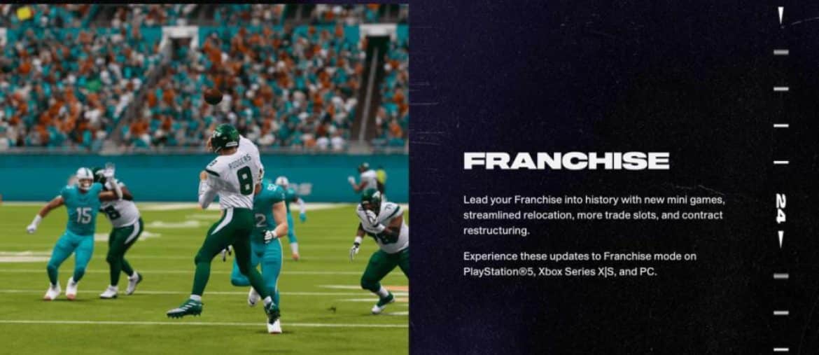Tous les modes de jeu Madden NFL 24 repertories mode-franchise-dans-madden-24
