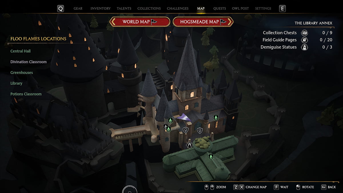 1689175343 85 Hogwarts Legacy tous les emplacements de jetons de maison repertories Central Hall Arithmancy Cabinet Map Hogwarts Legacy