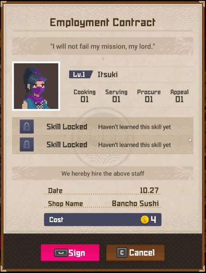 Comment embaucher Itsuki dans Dave le plongeur Comment embaucher Itsuki dans Dave le plongeur