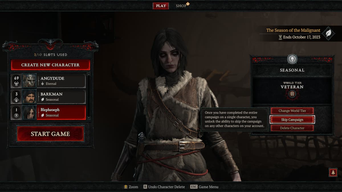 Diablo 4 Comment sauter la campagne Diablo 4 Comment sauter la campagne