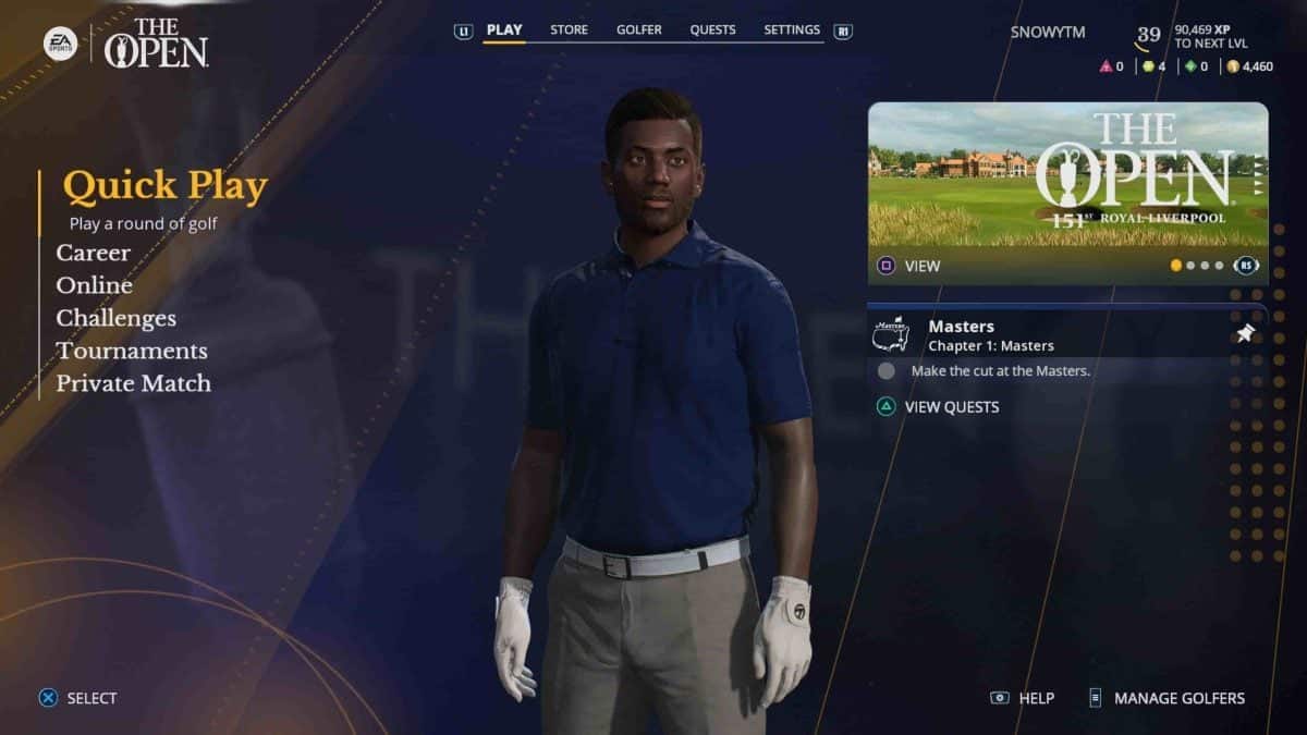 Note de mise a jour EA Sports PGA Tour 50 le_menu_principal_ouvert_