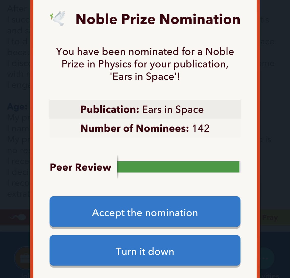 1691500084 470 Comment gagner un prix Nobel dans BitLife Nomination au prix Nobel BitLife