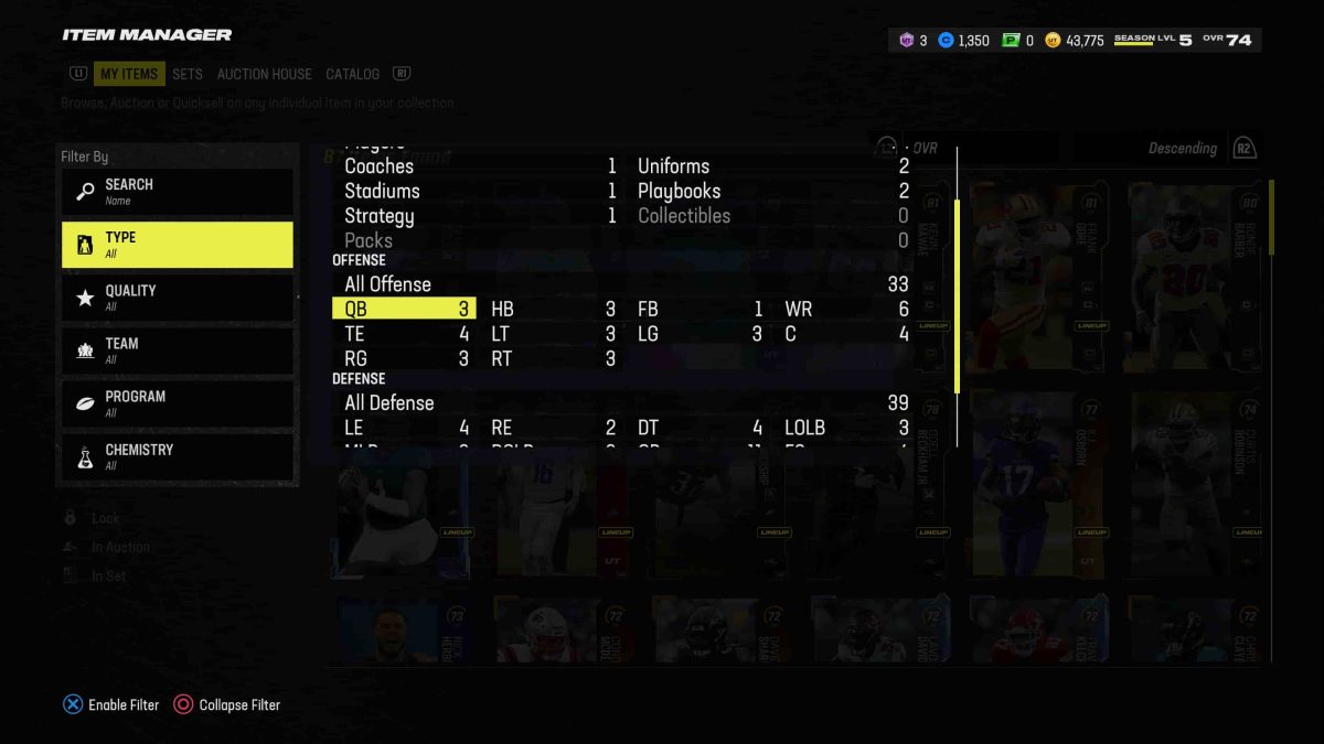 1693058222 775 Madden NFL 24 Comment vendre rapidement des objets de joueur éléments-joueurs-par-type-menu-mut-24