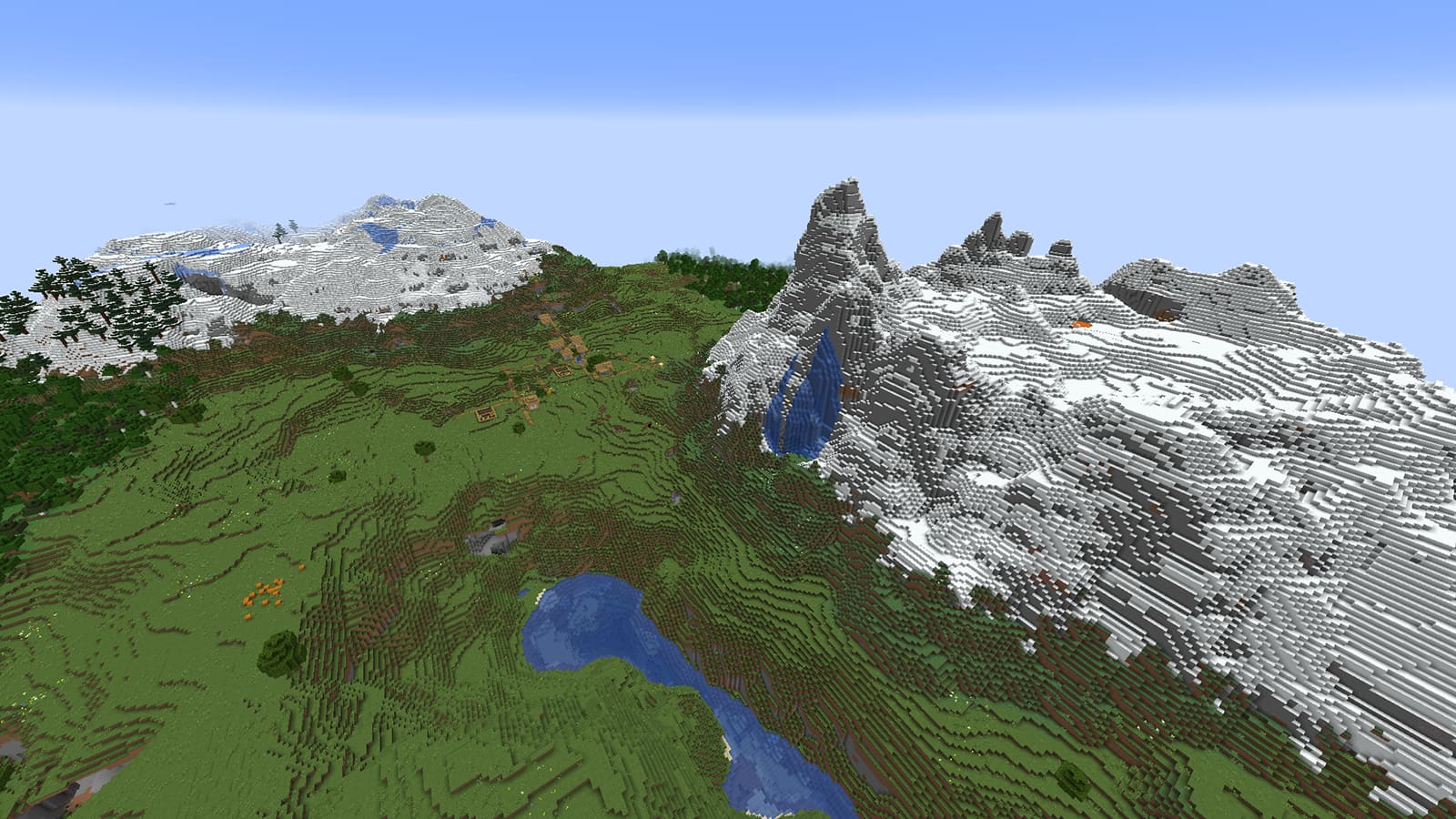 1693358577 231 10 meilleures graines Minecraft esthetiques 2023 Twin Snowy Mountains Minecraft Aesthetic Seed