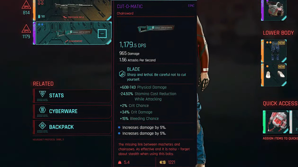 1693410456 217 Meilleures armes de melee dans Cyberpunk 2077 1693410456 217 Meilleures armes de melee dans Cyberpunk 2077