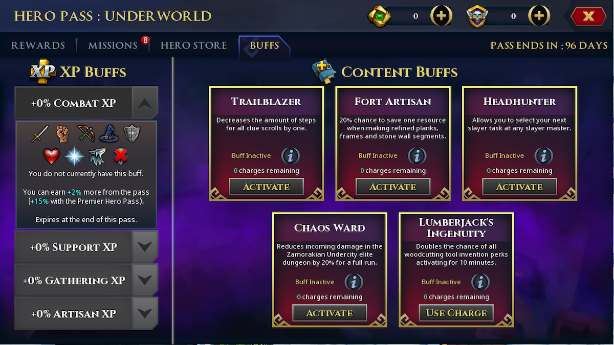 1693425639 982 RuneScape Tout ce que vous devez savoir sur Hero RuneScape Hero Pass Buff Interface