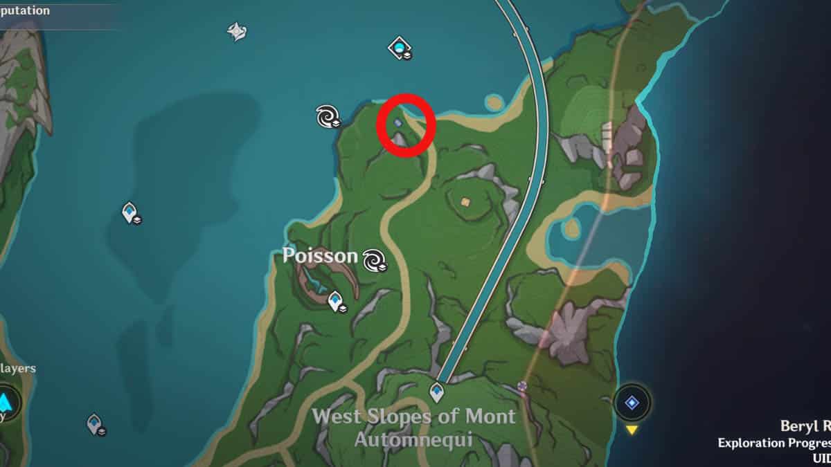 Genshin Impact vraiment appetissant Guide de quete Point de départ de carte vraiment alléchant