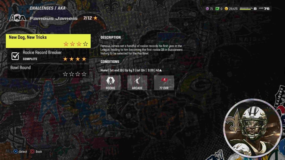 Madden NFL 24 Ultimate Team AKA Program aka défis de joueurs dans MUT