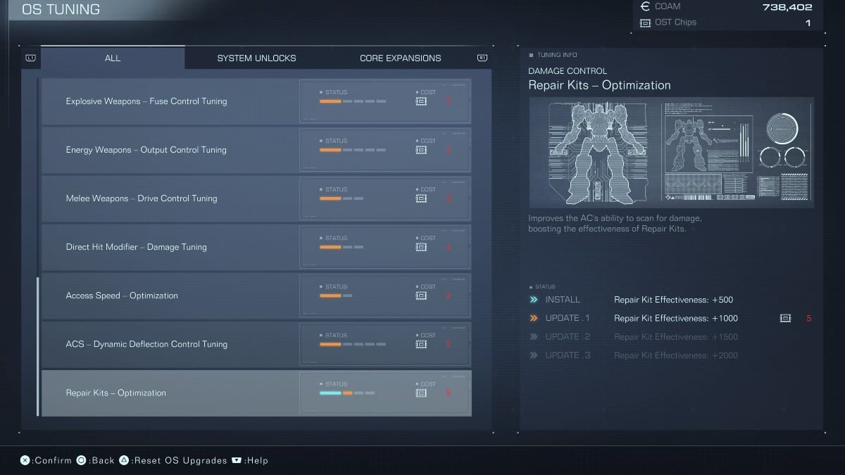 Quelles mises a niveau OST obtenir en premier dans Armored Quelles mises a niveau OST obtenir en premier dans Armored