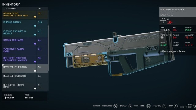 1694554242 660 Comment completer Eyewitness dans Starfield EM Weapon Starfield