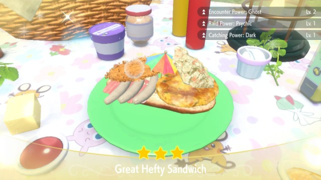 1694603634 492 Ou trouver Poltchageist dans Pokemon Scarlet amp Violet The Saral Une capture d’écran d’un Great Hefty Sandwich sans chignon supérieur dans Pokémon Écarlate et Violet.