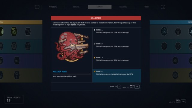 1694640377 776 Comment fabriquer une construction de tireur delite furtif dans Starfield Compétence balistique Starfield