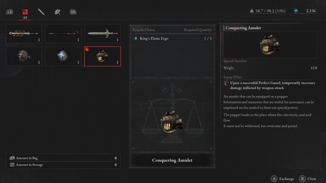 1694905543 283 Devriez vous utiliser lergo rare du maitre de parade dans Lies Lies of P Rare Ergo Amulettes