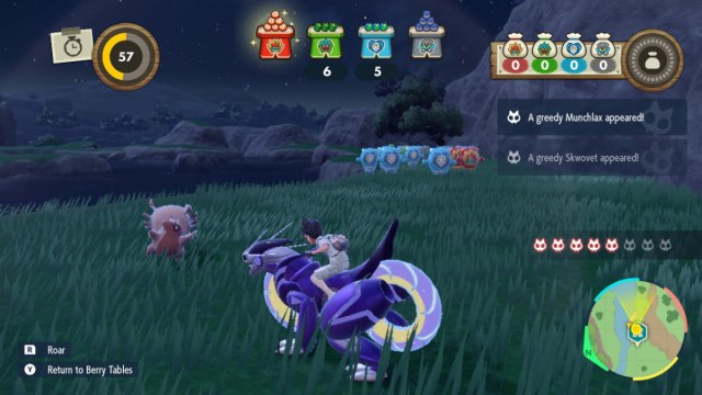 1695134701 180 Toutes les references au folklore japonais dans Pokemon Ecarlate amp Une capture d’écran du joueur utilisant Miraidon pour effrayer un gourmand dans Pokémon Scarlet and Violet: The Teal Mask Ogre Oustin'.